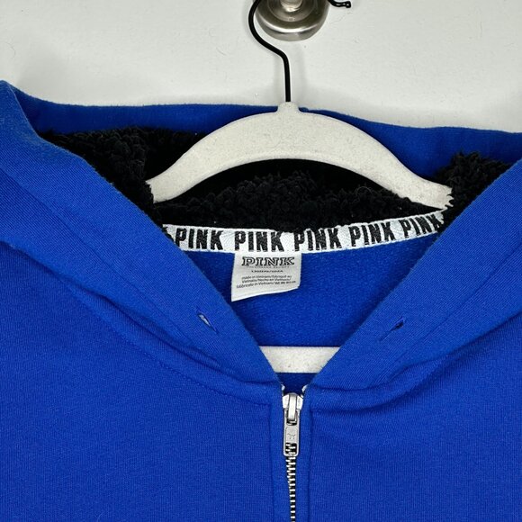 Victoria’s Secret PINK Colorblock Zip-Up Hoodie - Blue, White & Teal - Size [Ins - Picture 3 of 7